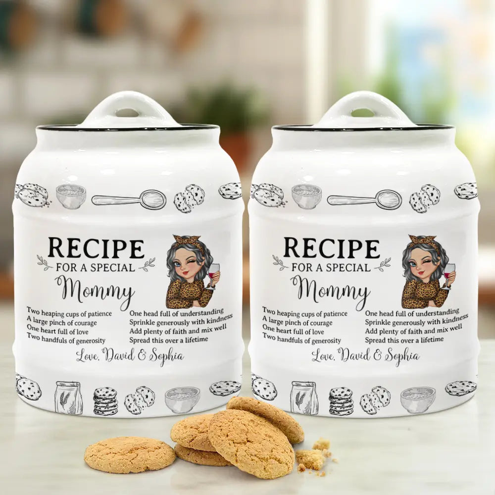 Recipe For A Special Grandma Mom - Personalized Cookie Jar