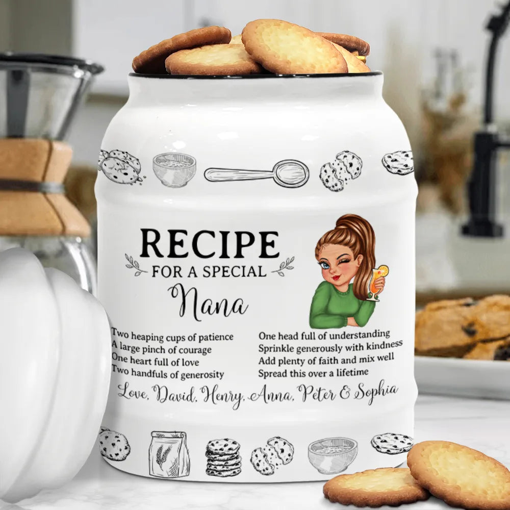 Recipe For A Special Grandma Mom - Personalized Cookie Jar