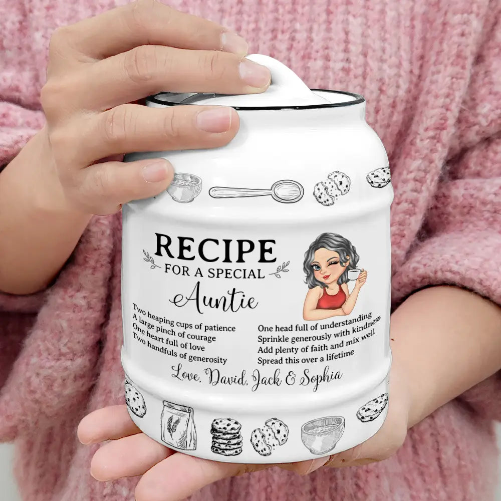 Recipe For A Special Grandma Mom - Personalized Cookie Jar