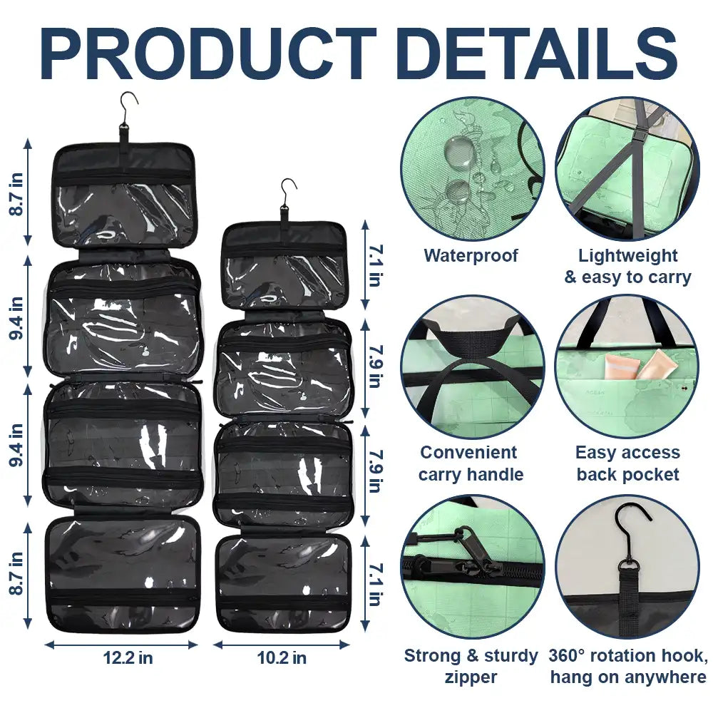 Travel,Gift For Yourself,Gift For Women,Happy - Monogram Travel Lover - Personalized Toiletry Bag