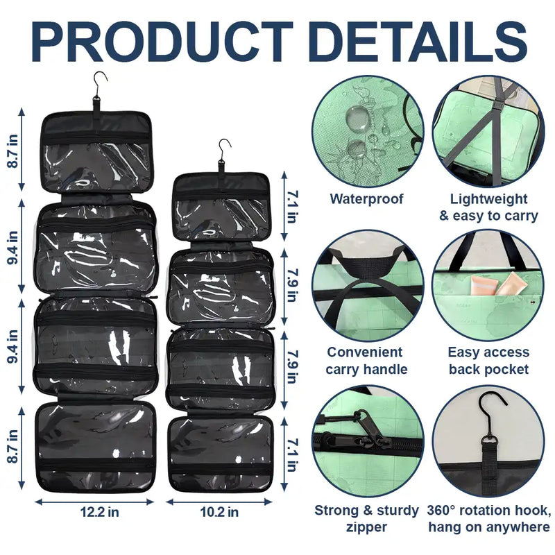 Travel,Gift For Yourself,Gift For Women,Happy - Monogram Travel Lover - Personalized Toiletry Bag