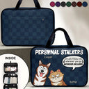 Pet Lovers, Dog Lovers, Cat Lovers - Cartoon Dog Cat Personal Stalkers - Personalized Toiletry Bag
