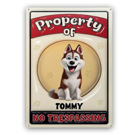 Property Of Dogs - Personalized Classic Metal Signs