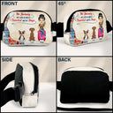 Travel, Gift For Yourself, Gift For Women, Dog Lovers, Dog Mom, Dog Dad, Gift For Men, Happy - Just A Girl Boy Who Loves Dogs & Traveling - Personalized Crossbody Belt Bag