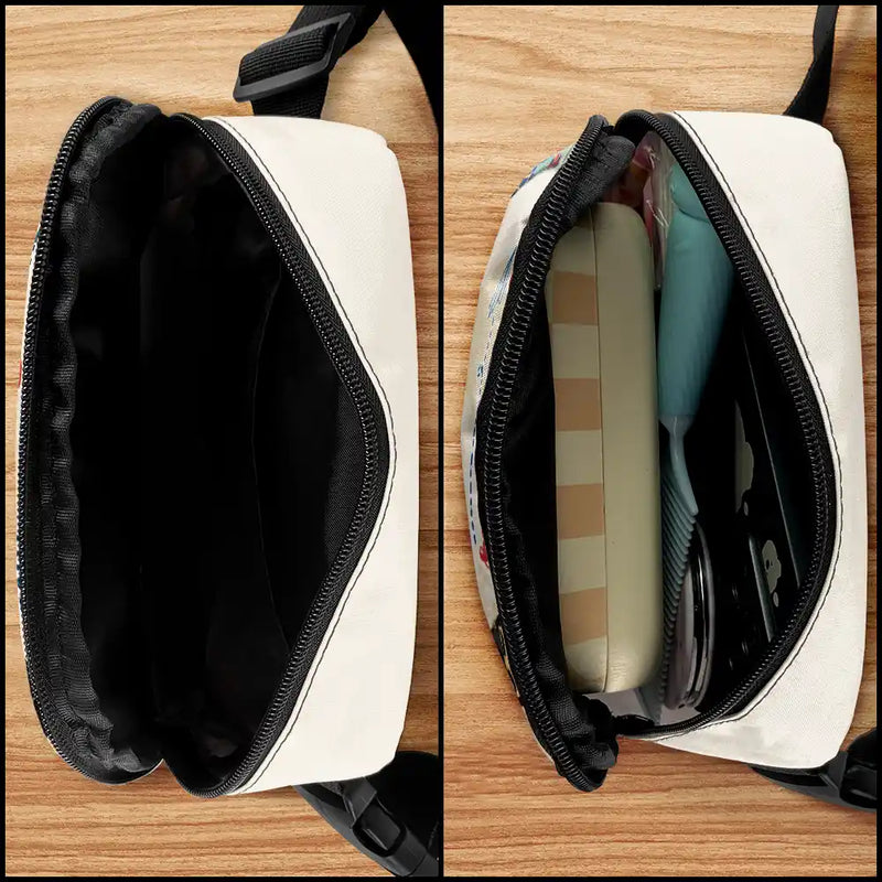 Travel, Gift For Yourself, Gift For Women, Dog Lovers, Dog Mom, Dog Dad, Gift For Men, Happy - Just A Girl Boy Who Loves Dogs & Traveling - Personalized Crossbody Belt Bag