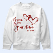 Gift For Grandma,Happy - Mom Est Grandma Est - Personalized T Shirt