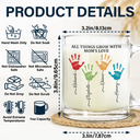 Gift For Mother,Gift For Grandma,Gift For Women,Love - All Things Grow With Mom's Grandma's Love - Personalized Glass Mug