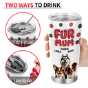 Dog Lovers,Dog Mom,Pet Lovers - Dog Mom Red 3D Effect - Personalized Tumbler
