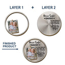 Gift For Father,Happy,Gift For Grandpa - Custom Photo To The World You May Be One Person - Personalized Custom Shaped Car Visor Clip