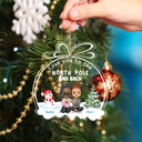Couple Love You To The North Pole And Back - Anniversary, Christmas Gift For Couples, Husband, Wife, Boyfriend, Girlfriend - Personalized Custom Shaped Acrylic Ornament