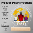 Gift For Husband, Gift For Grandpa, Gift For Father, Dad - Daughters (Adult), Dad - Daughters (Young), Dad - Children, Dad - Sons, Love, Happy - To The World You Are A Dad - Personalized 3D Led Light Wooden Base