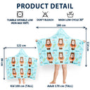 Gift For Kids,Poolside,Travel,Summer,Happy,Swimming,Gift For Daughter,Gift For Son - Custom Photo Summer Fun Kid's Animal Cosplay With Float Ring - Personalized Hooded Beach Towel