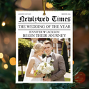 Gift For Couples,Gift For Women,Gift For Men,Gift For Husband,Gift For Wife,Wedding,Love,Christmas,Custom Photo,Married  - Custom Photo Newlywed Times The Wedding Of The Year - Personalized Custom Shaped Acrylic Ornament