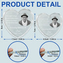 Family,Gift For Women,Gift For Men,Gift For Wife,Gift For Husband,Gift For Mother,Gift For Father,Gift For Brothers,Gift For Sisters,Gift For Son,Gift For Daughter,Custom Photo,Sad,Christmas,Memorial - Custom Photo In My Heart You Will Always Stay Memorial - Personalized Heart Shaped Glass Ornament