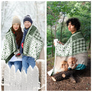 Family,Custom Photo,Memorial,Sad,Gift For Women,Christmas - Custom Photo Memorial When You Really Miss Me Hug This Blanket - Personalized Wearable Blanket