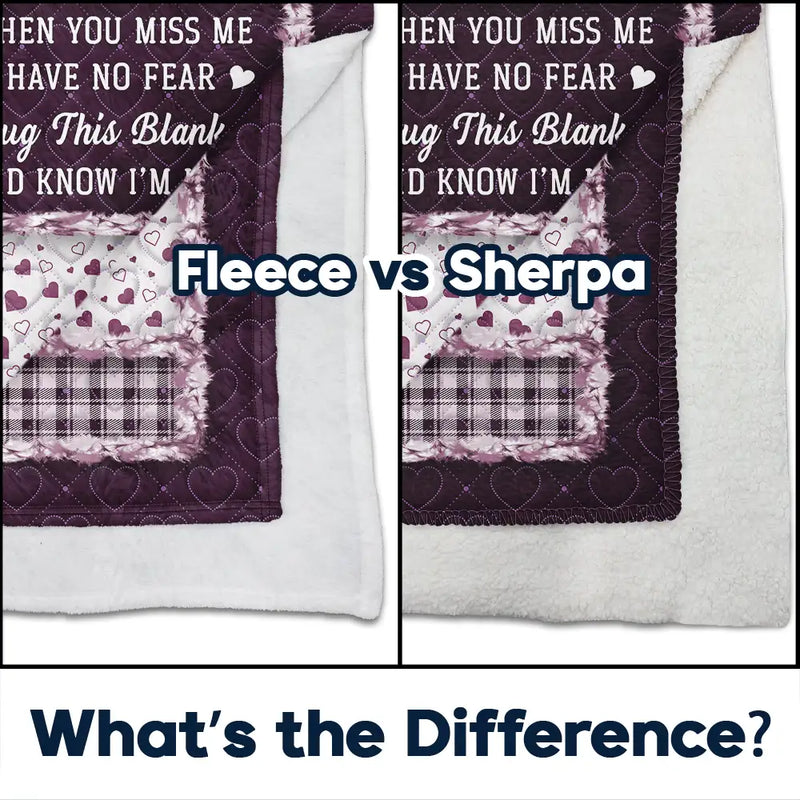 Family,Custom Photo,Memorial,Sad,Gift For Women,Christmas - Custom Photo Memorial When You Really Miss Me Hug This Blanket - Personalized Wearable Blanket