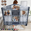 Family,Custom Photo,Memorial,Sad,Gift For Women,Christmas - Custom Photo Memorial When You Really Miss Me Hug This Blanket - Personalized Wearable Blanket
