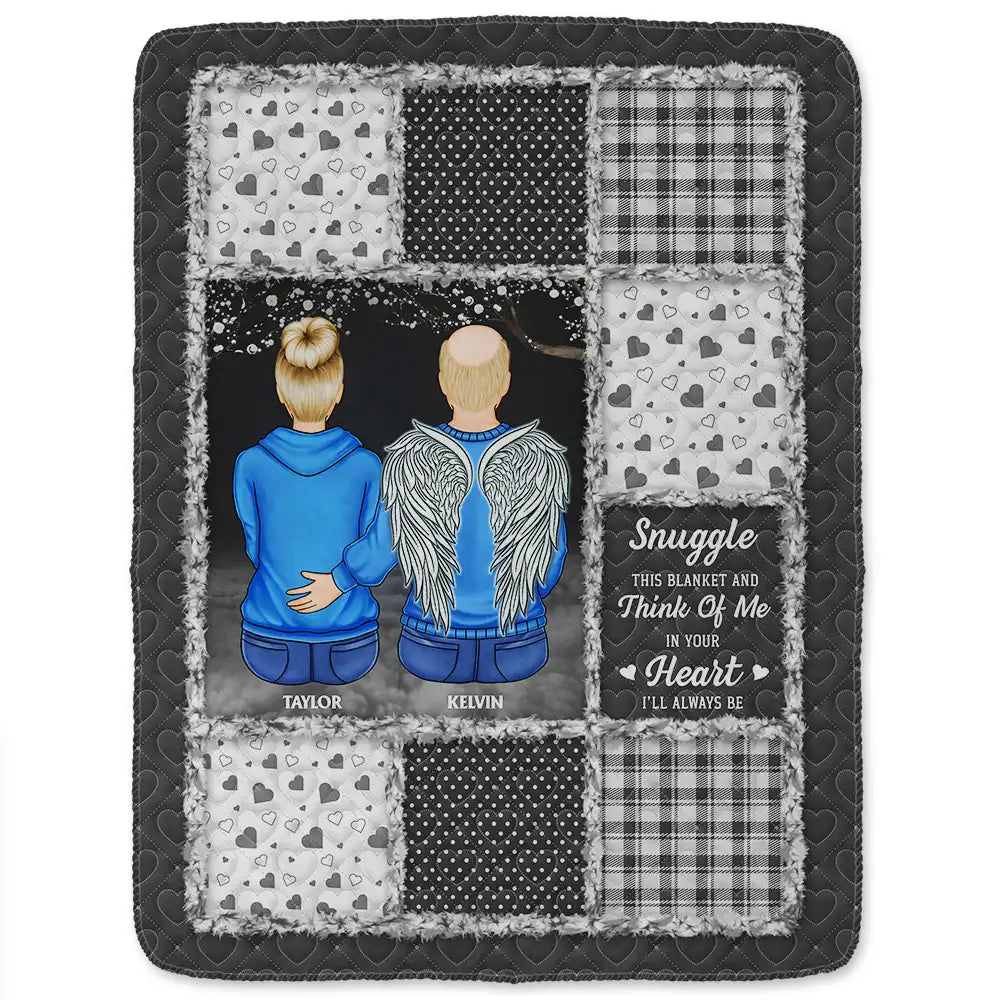 Family,Memorial,Gift For Women,Gift For Men,Sad,Christmas - Memorial When You Really Miss Me Hug This Blanket Tight - Personalized Fleece Blanket, Sherpa Blanket