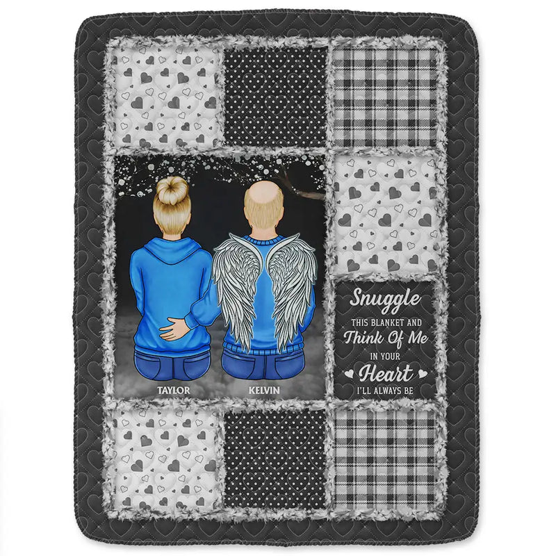 Family,Memorial,Gift For Women,Gift For Men,Sad,Christmas - Memorial When You Really Miss Me Hug This Blanket Tight - Personalized Fleece Blanket, Sherpa Blanket