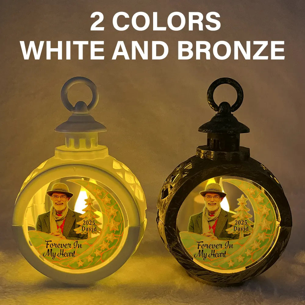 Dog Lovers,Dog Mom,Dog Dad,Dog Couple,Christmas,Pet Mom,Pet Dad,Pet Couple,Cat Lovers,Cat Mom,Cat Dad,Cat Couple,Family,Pet Lovers,Gift For Women,Gift For Men,Memorial,Sad - Custom Photo Memorial The Starry Moon I'm Always With You - Personalized Candlelight Lantern Ornament