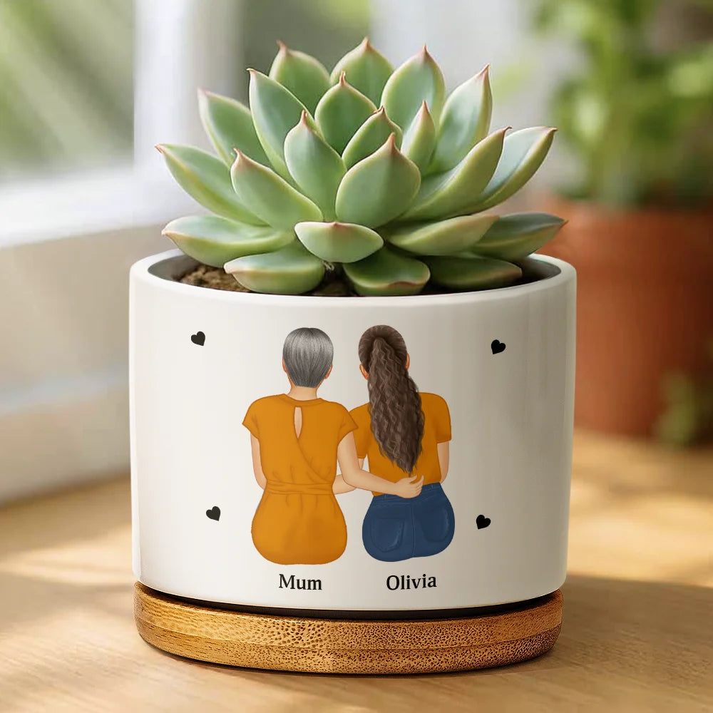 Gift For Daughter,Mom,Daughters (Adult),Gift For Women,Happy,Love - To My Daughter The Only Thing Better Than Being Your Mother - Personalized Ceramic Plant Pot