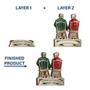 Old Couples,Gift For Women,Gift For Men,Gift For Husband,Gift For Wife,Love,Top Market - 3D Effect Old Couple Growing Old Together - Personalized Custom Shaped 2-Layered Wooden Plaque