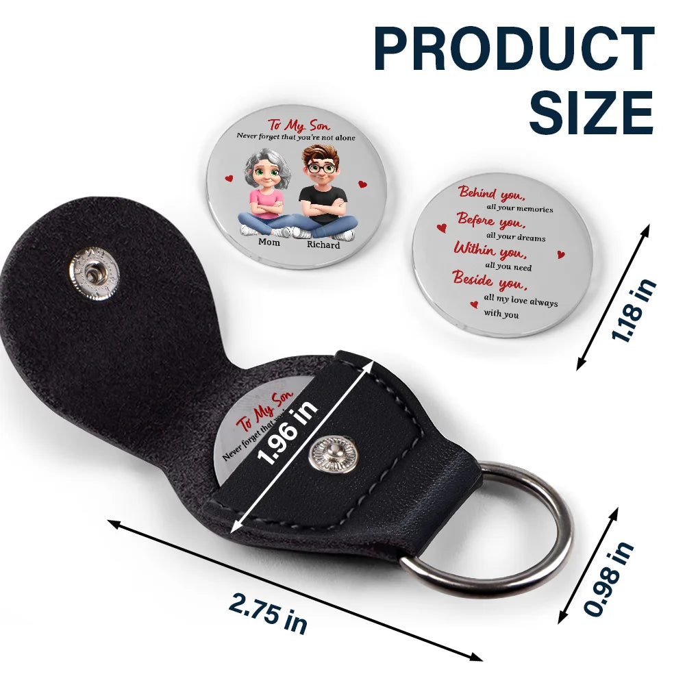 Gift For Daughter,Gift For Son,Grandpa - Grandkids,Grandma - Grandkids,Gift For Grandkids,Happy,Gift For Women,Gift For Men - Daughter All My Love Always With You - Personalized Leather Pocket Hug