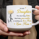 Gift For Daughter,Mom - Daughters (Adult),Gift For Women,Happy,Grandma - Grandkids,Gift For Grandkids - Mom Daughter The Only Thing Better Than Being Your Mother - Personalized Pottery Mug