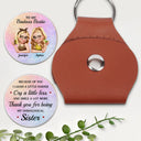 Gift For Bestie,Gift For Women,Happy - 3D Effect Bestie Thank You For Being My Unbiological Sister - Personalized Leather Pocket Hug