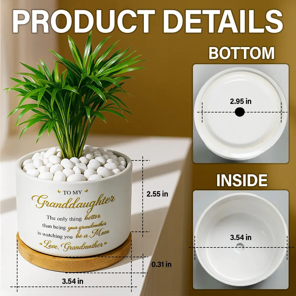 Gift For Daughter,Mom - Daughters (Adult),Gift For Women,Happy,Grandma - Grandkids,Gift For Grandkids,Custom Photo - Custom Photo Mom Daughter The Only Thing Better Than Being Your Mother - Personalized Ceramic Plant Pot