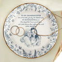 Gift For Daughter,Gift For Women,Happy,Gift For Grandkids,Photo - Pencil Sketch - Custom Photo Pencil Sketch My Daughter Granddaughter Forever - Personalized Ring Dish