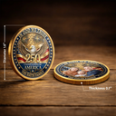 America 250th,Independence Day,Gift For Yourself,Family,Gift For Father,Gift For Brothers,Gift For Mother,Gift For Sisters,Happy,Gift For Grandparents,Photo - Custom Photo Stars And Stripes In God We Trust - Personalized Commemorative Keepsake Coin