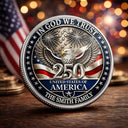 America 250th,Independence Day,Gift For Yourself,Family,Gift For Father,Gift For Brothers,Gift For Mother,Gift For Sisters,Happy,Gift For Grandparents,Photo - Custom Photo Stars And Stripes In God We Trust - Personalized Commemorative Keepsake Coin
