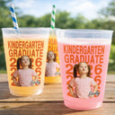 Graduation,Happy,Gift For Kids,Gift For Grandkids,Photo,Proud - Custom Photo Kindergarten Preschool Graduate - Personalized Frosted Cups