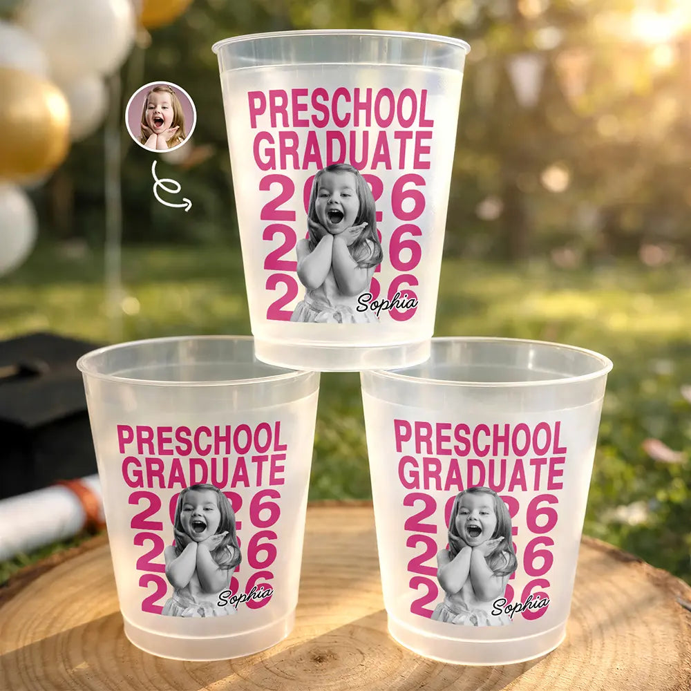 Custom Photo Kindergarten Preschool Graduate - Personalized Frosted Cups