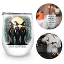 Halloween Witch Best Friend Connected By Heart - Bestie Gift - Personalized Custom Wine Tumbler