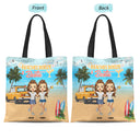 Beach Booze And Besties - Gift For Bestie - Personalized Custom Zippered Canvas Bag