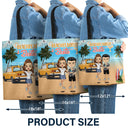 Beach Booze And Besties - Gift For Bestie - Personalized Custom Zippered Canvas Bag