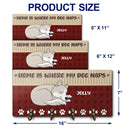 La maison est là où mon chien fait la sieste - Cadeau pour les amoureux des chiens - Porte-clés en bois personnalisé