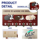 La maison est là où mon chien fait la sieste - Cadeau pour les amoureux des chiens - Porte-clés en bois personnalisé