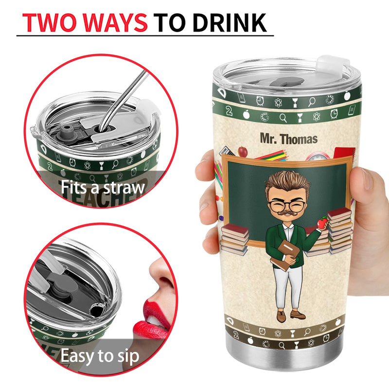 Teacher Nutrition Facts - Gift For Teacher - Personalized Tumbler