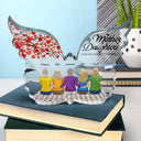 Mother And Daughter Forever Linked Together - Gift For Mother - Personalized Butterfly Shaped Acrylic Plaque