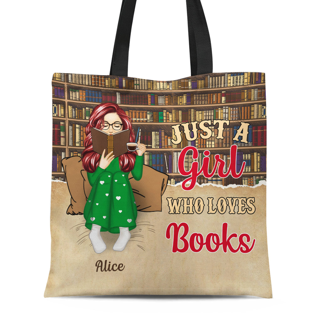Reading Just A Girl Who Loves Books Bag - Gift For Book Lovers