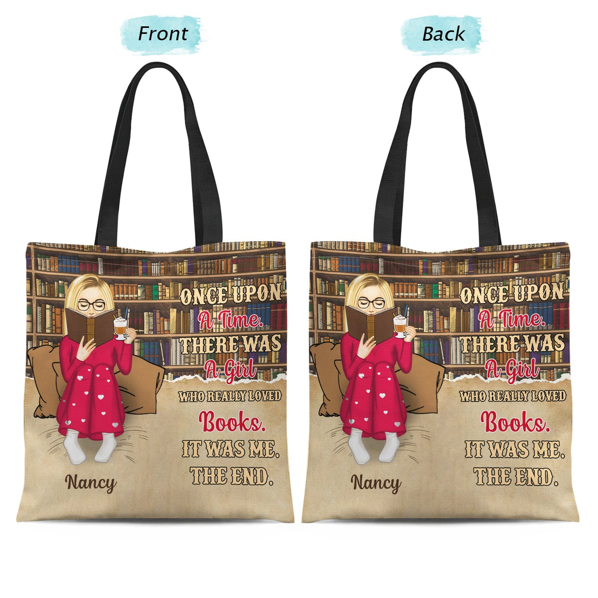 Reading Just A Girl Who Loves Books Bag Gift For Book Lovers