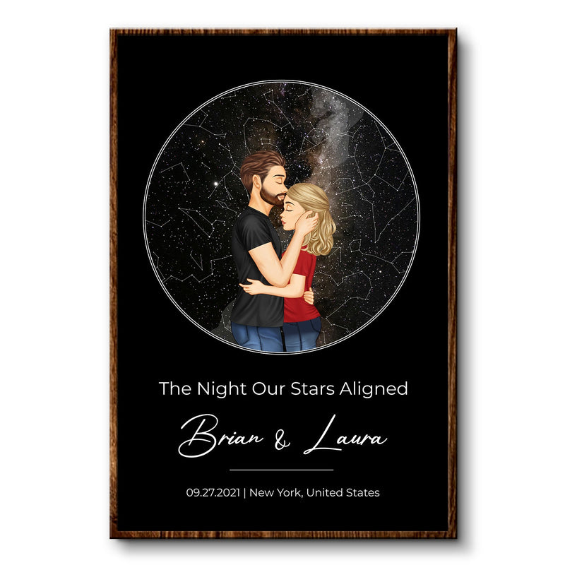 Star Map The Night Our Stars Aligned - Gift For Couples - Personalized Poster