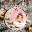 New Baby's First Christmas - Personalized 2-Layered Wooden Ornament