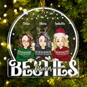 Besties Forever - Cadeau de Noël pour les meilleures amies - Décoration en acrylique personnalisée