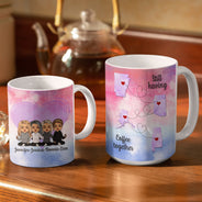 Toujours en train de prendre un café ensemble - Cadeau pour les meilleurs amis - Tasse blanche personnalisée bord à bord