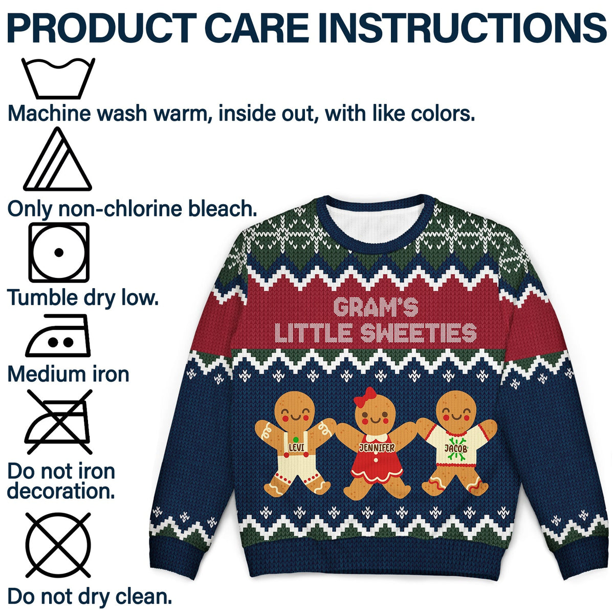 Grandma Grandpa Mom Dad Perfect Batch - Gift For Mom, Dad, Grandparents - Personalized Unisex Ugly Sweater