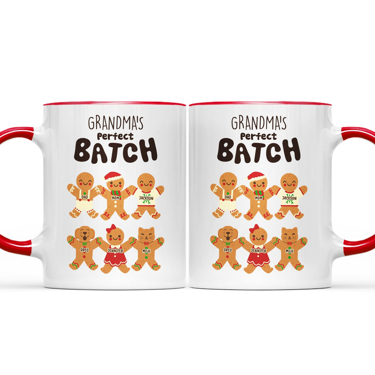 Grandma Grandpa Mom Dad Perfect Batch - Gift For Mom, Dad, Grandparents - Personalized Accent Mug